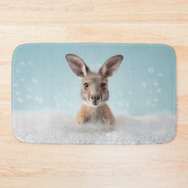 Item preview, Baby Kangaroo Bubble Bath Cute Nursery Bathroom Wall Art designed and sold by LazyOwlStore.