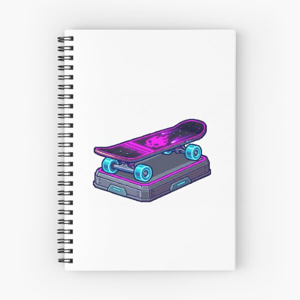 Item preview, Retro Neon Skateboard - 16 Bit 90s Street Pixel Sticker designed and sold by MissoStudio.
