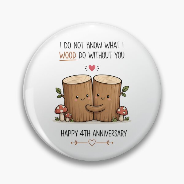 Item preview, Funny 4th Anniversary Card | Wood Anniversary Card | Wood Do Without You Wedding Anniversary designed and sold by Aesthetic-Avenue.