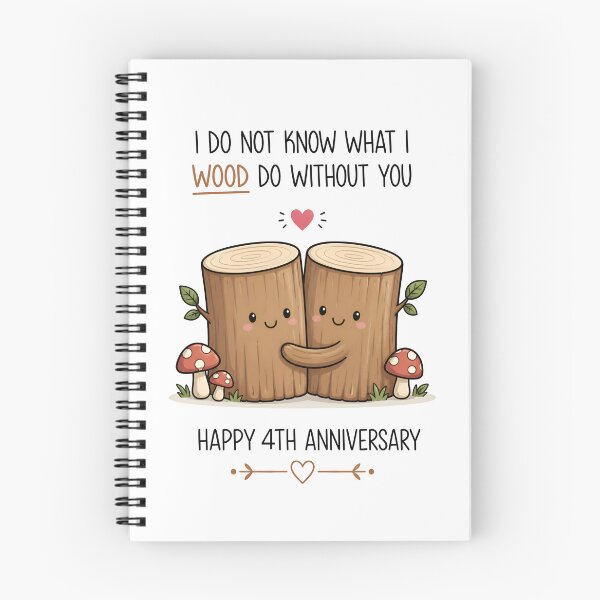 Item preview, Funny 4th Anniversary Card | Wood Anniversary Card | Wood Do Without You Wedding Anniversary designed and sold by Aesthetic-Avenue.
