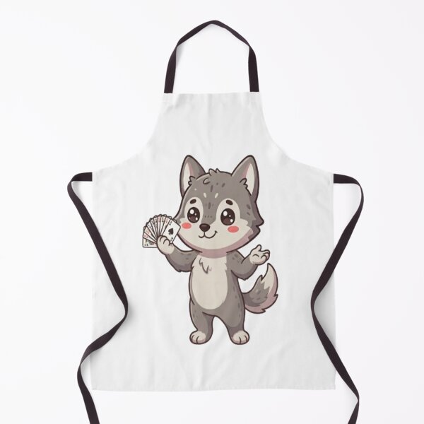 Item preview, Cute Wolf Holding Playing Cards designed and sold by Ella_Sketch.
