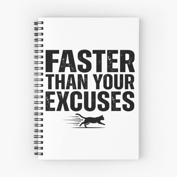 Item preview, Faster Than Your Excuses - Running Design designed and sold by RunningWhiskers.