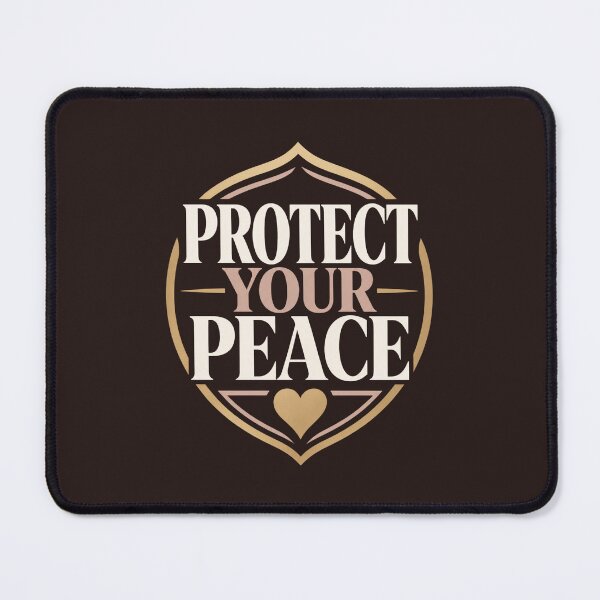 Item preview, Protect Your Peace Soft Life Self Care Quote designed and sold by CosmicQuietStudio.