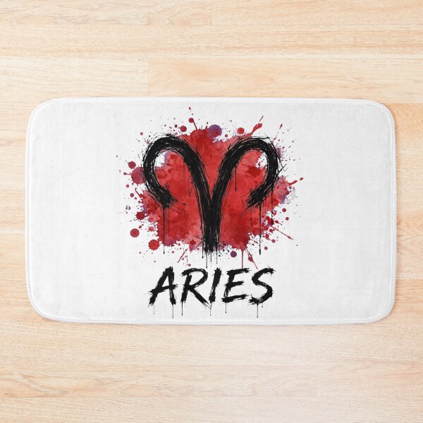 Item preview, Aries Zodiac Sign Watercolor Grunge Red Black Art designed and sold by Vibe-Vary.