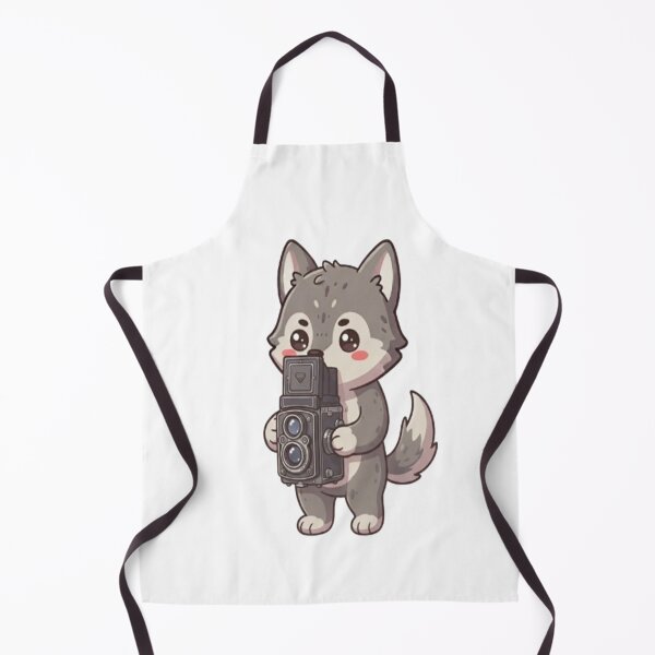 Item preview, Cute Wolf Photographer Holding Camera designed and sold by Ella_Sketch.