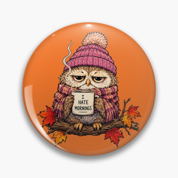 Item preview, Funny Grumpy Owl I Hate Mornings Coffee Autumn Shirt designed and sold by Ania & Maxiu.