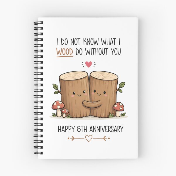 Item preview, Funny 6th Anniversary Card | Wood Anniversary Card | Wood Do Without You Wedding Anniversary designed and sold by Aesthetic-Avenue.