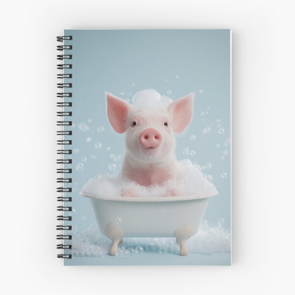 Item preview, Baby Piglet Bubble Bath Cute Nursery Bathroom Wall Art designed and sold by LazyOwlStore.