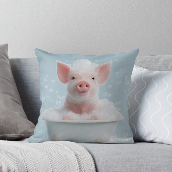 Item preview, Baby Piglet Bubble Bath Cute Nursery Bathroom Wall Art designed and sold by LazyOwlStore.