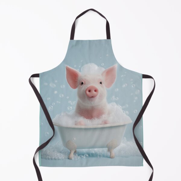 Item preview, Baby Piglet Bubble Bath Cute Nursery Bathroom Wall Art designed and sold by LazyOwlStore.