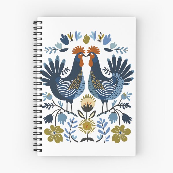 Item preview, Polish Flowers Roosters| wycinanki | Folklore | Folk Art Blue designed and sold by xiao xuans.