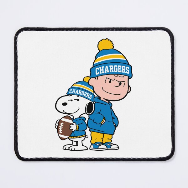 Item preview, Charlie Brown & Snoopy Los Angeles Chargers Football Retro F167 designed and sold by GLUVY-THEME.