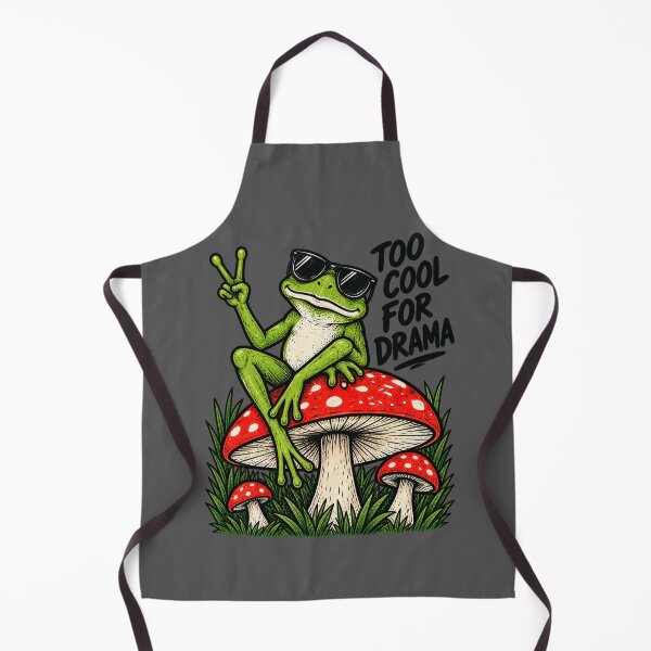 Item preview, Too Cool Frog on Mushroom designed and sold by Houldi.