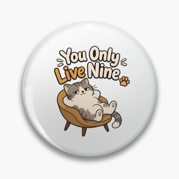 Item preview, Funny Cat You Only Live Nine Design designed and sold by Dmo3HarkoArt.