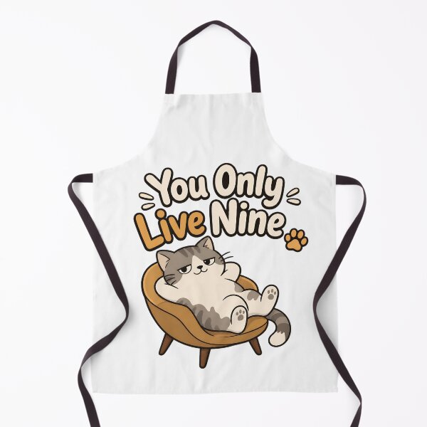 Item preview, Funny Cat You Only Live Nine Design designed and sold by Dmo3HarkoArt.