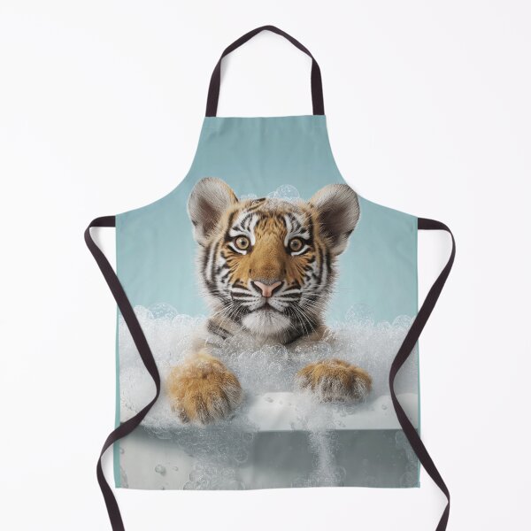 Item preview, Baby Tiger Bubble Bath Cute Nursery Bathroom Wall Art designed and sold by LazyOwlStore.