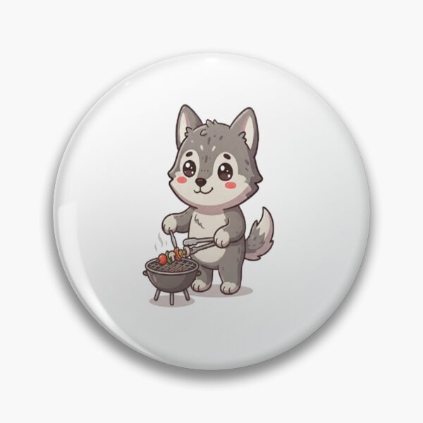 Item preview, Cute Wolf Grilling BBQ Skewer designed and sold by Ella_Sketch.