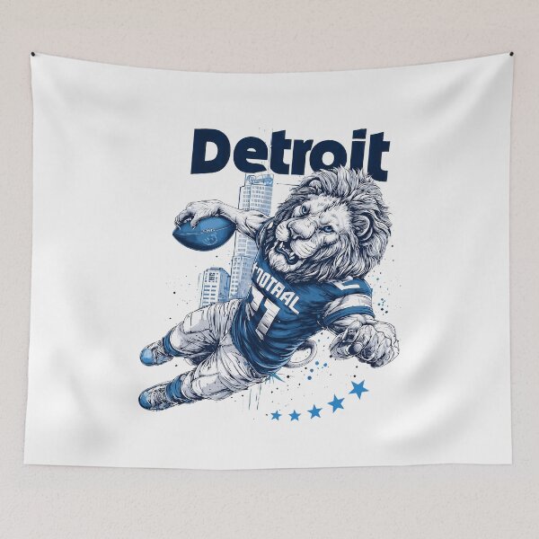 Item preview, Detroit Football Lion Art designed and sold by GrausQuinn.