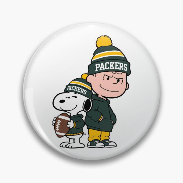 Item preview, Charlie Brown & Snoopy Green Bay Packers Football Retro F168 designed and sold by GLUVY-THEME.