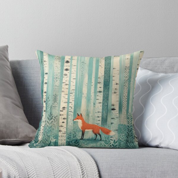 Item preview, Alone In The Birches Aquamarine Watercolor designed and sold by GrinGalore.