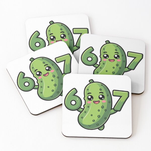 Item preview, Cute Pickle Character with six seven designed and sold by jkrphoto.