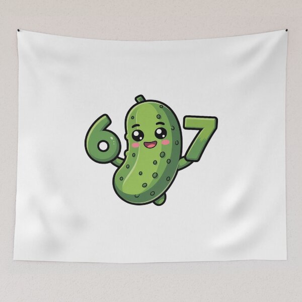 Item preview, Cute Pickle Character with six seven designed and sold by jkrphoto.