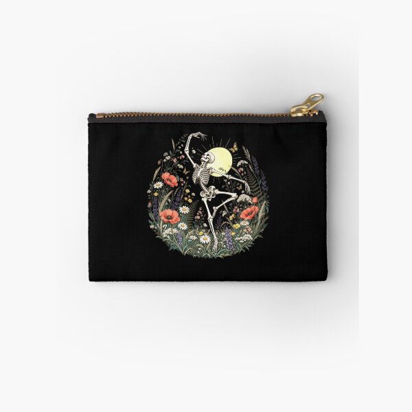 Item preview, Funny Dancing Halloween Skeleton Wildflower Art designed and sold by elderberry.