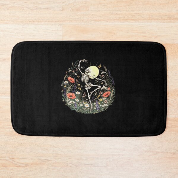 Item preview, Funny Dancing Halloween Skeleton Wildflower Art designed and sold by elderberry.