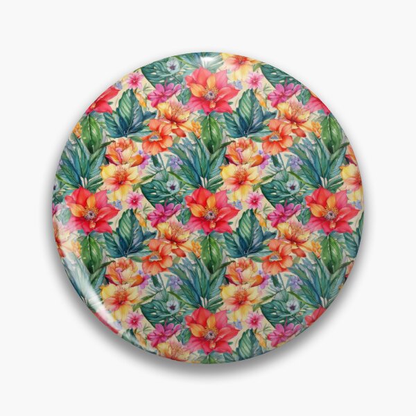 Item preview, Vibrant tropical blooms designed and sold by MiraCleAI.