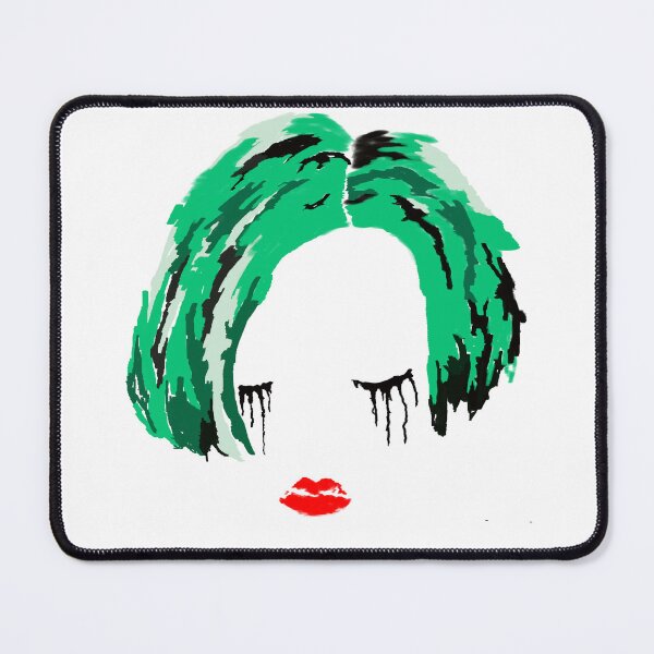 Item preview, Green haired girl with red lips designed and sold by khy-art-print.