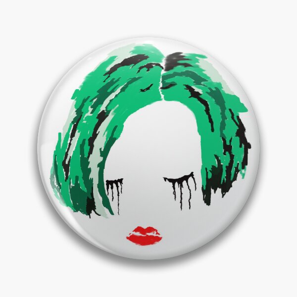 Item preview, Green haired girl with red lips designed and sold by khy-art-print.