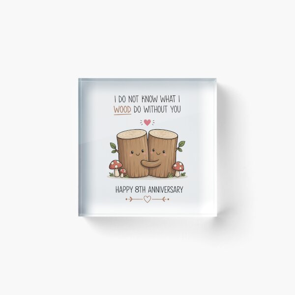 Item preview, Funny 8th Anniversary Card | Wood Anniversary Card | Wood Do Without You Wedding Anniversary designed and sold by Aesthetic-Avenue.