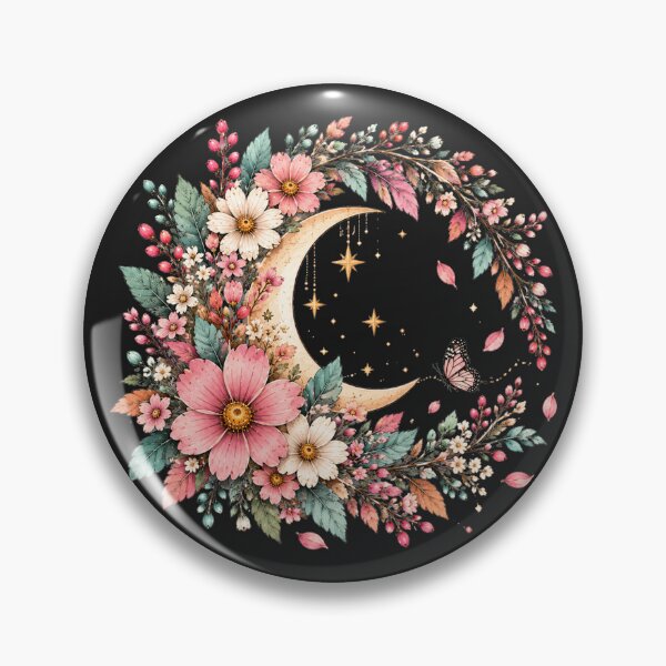Item preview, Floral Crescent Moon Butterfly Celestial Botanical Shirt designed and sold by Ania & Maxiu.