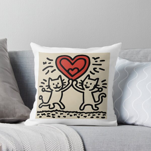 Item preview, Playful Keith Haring Style Cats Illustration for Cat Lovers designed and sold by kidgoback.