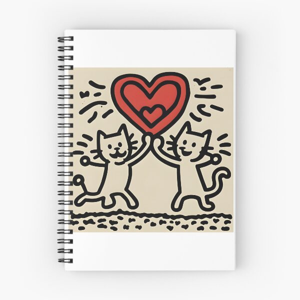 Item preview, Playful Keith Haring Style Cats Illustration for Cat Lovers designed and sold by kidgoback.