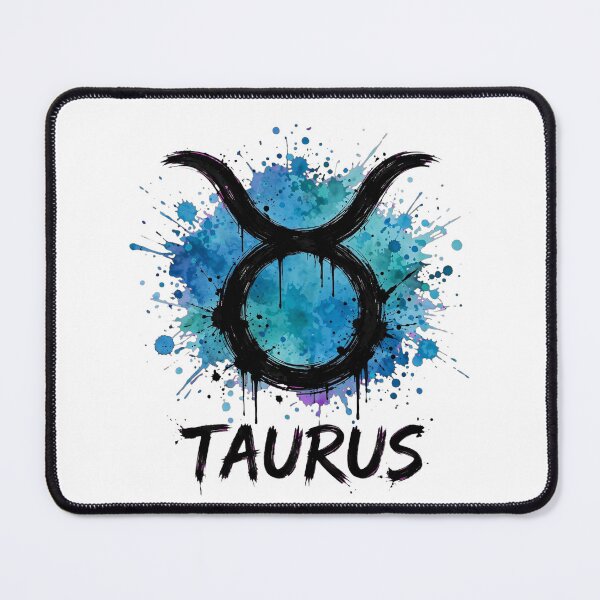 Item preview, Taurus Zodiac Sign Watercolor Grunge Blue Black Art designed and sold by Vibe-Vary.