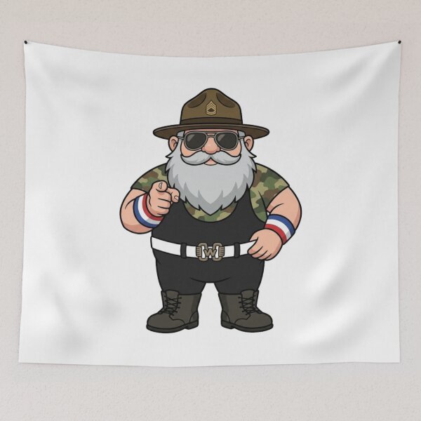 Item preview, Sgt Slaughter Drill Instructor Gnome designed and sold by Bad-Decisions-Designs.