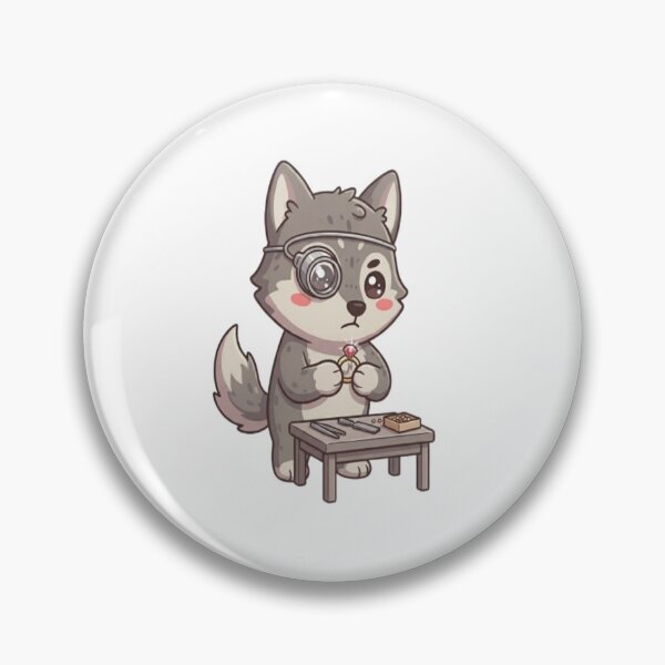 Item preview, Cute Wolf Jeweler Inspecting Ring designed and sold by Ella_Sketch.