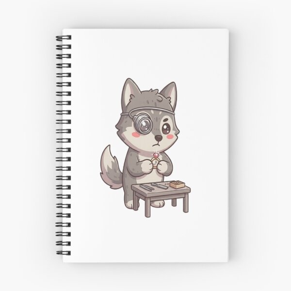 Item preview, Cute Wolf Jeweler Inspecting Ring designed and sold by Ella_Sketch.