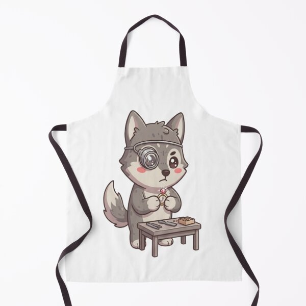Item preview, Cute Wolf Jeweler Inspecting Ring designed and sold by Ella_Sketch.