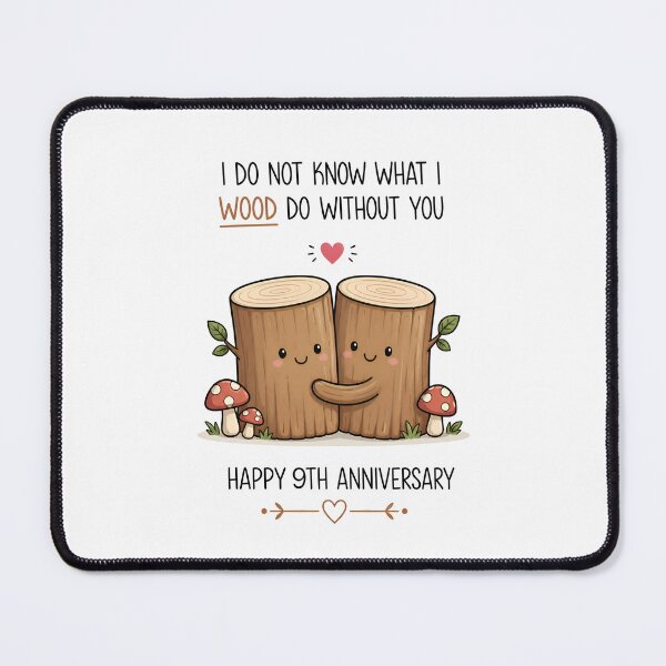 Item preview, Funny 9th Anniversary Card | Wood Anniversary Card | Wood Do Without You Wedding Anniversary designed and sold by Aesthetic-Avenue.