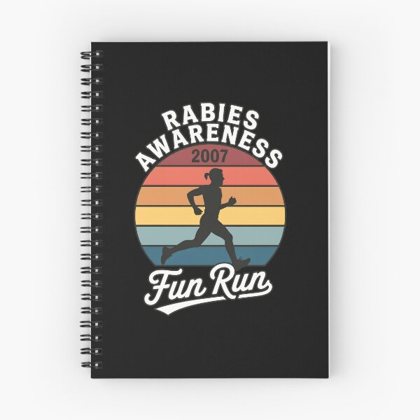 Item preview, Rabies Awareness Fun Run 2007 Retro Sunset Runner designed and sold by irasmith.