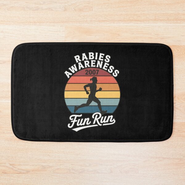 Item preview, Rabies Awareness Fun Run 2007 Retro Sunset Runner designed and sold by irasmith.