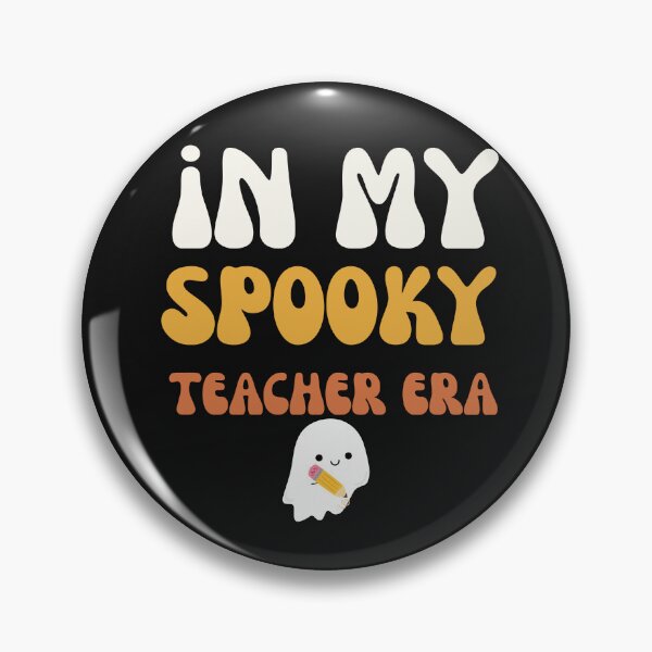 Item preview, Groovy In My Spooky Teacher Era Halloween Pencil Apple designed and sold by mumchaosdesigns.