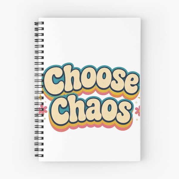 Item preview, Choose Chaos Cute Retro Rainbow Typography designed and sold by SleepyLlamaClothes.