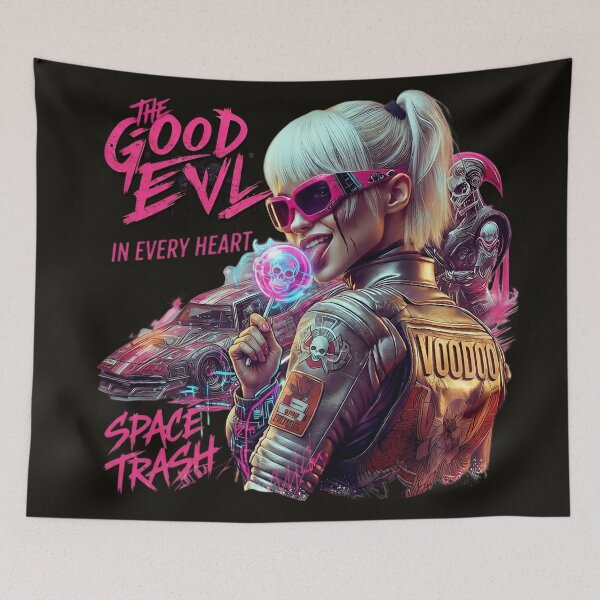 Item preview, Cyberpunk Space Racer Blonde Voodoo designed and sold by Voodoo Store Paranormal Collections.