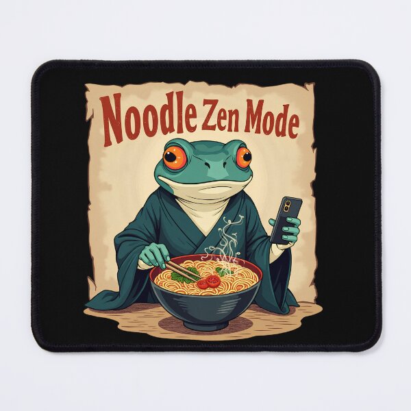 Item preview, Grumpy Frog Eating Ramen designed and sold by Majerdesign.