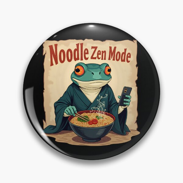 Item preview, Grumpy Frog Eating Ramen designed and sold by Majerdesign.