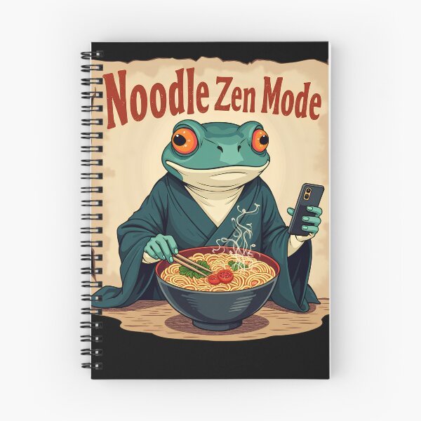 Item preview, Grumpy Frog Eating Ramen designed and sold by Majerdesign.
