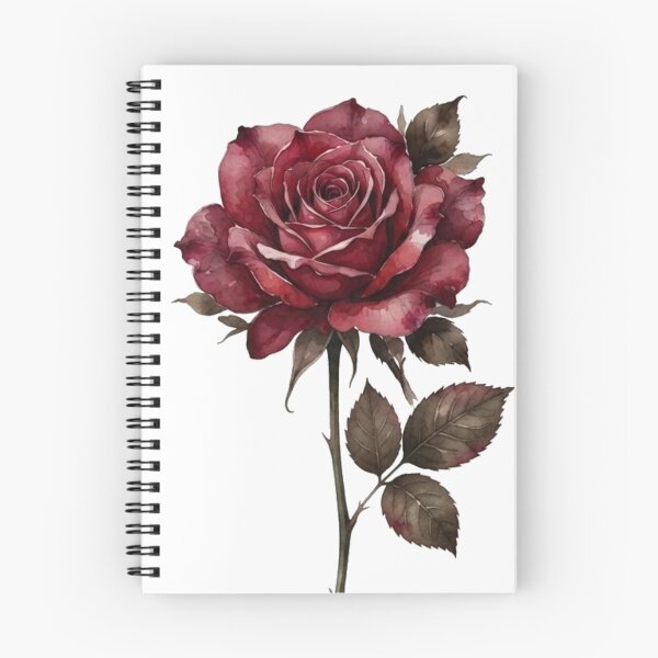 Item preview, Watercolor Deep Red Rose Coffee Mug, Vintage Floral Teacup, Botanical Art Mug designed and sold by Miming.
